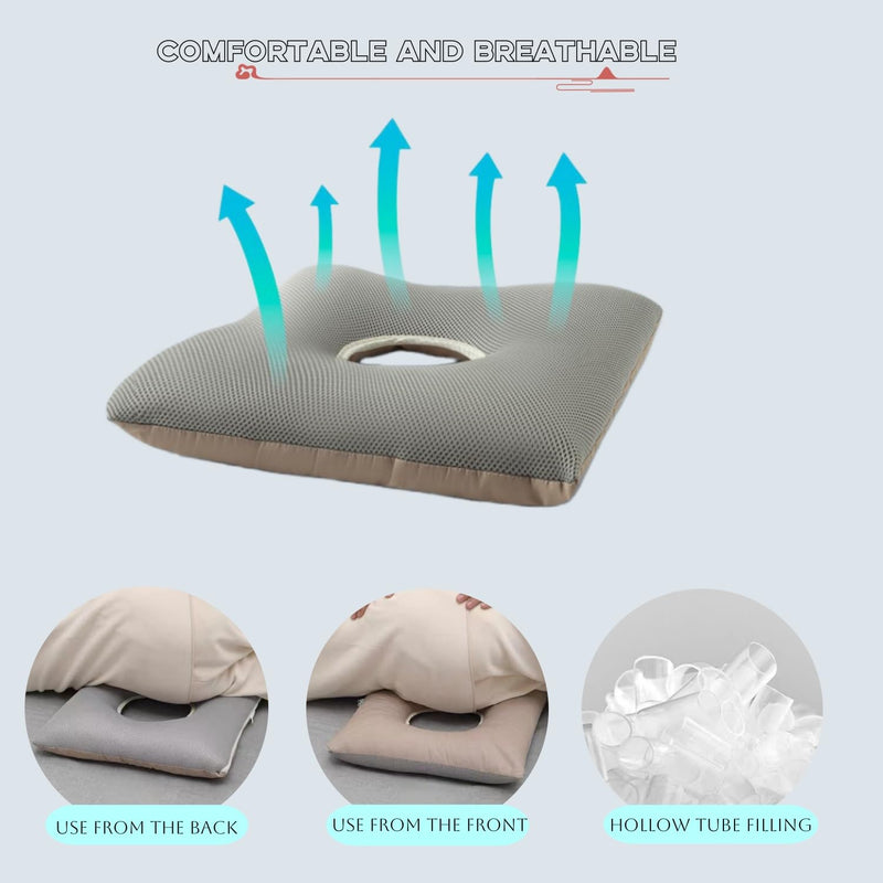 [Australia] - Pressure Ulcer Cushion,Bed Sore Cushions,Donut Pillow for Bed sores,Soft,Breathable and Pressure Relief Sciatica Pillow Anti-Decubitus Pad for Seniors,Pregnant and Post-Surgery Brown Small 