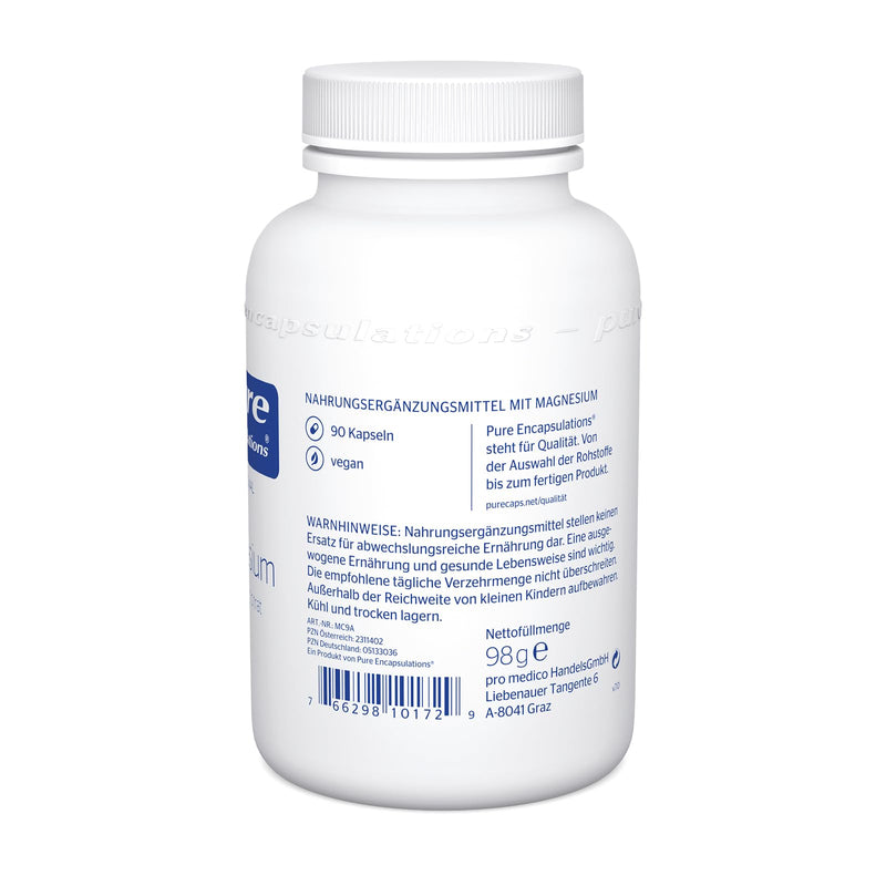 [Australia] - Pure Encapsulations - Magnesium Citrate - 90 vegan capsules 109 g (pack of 1) 