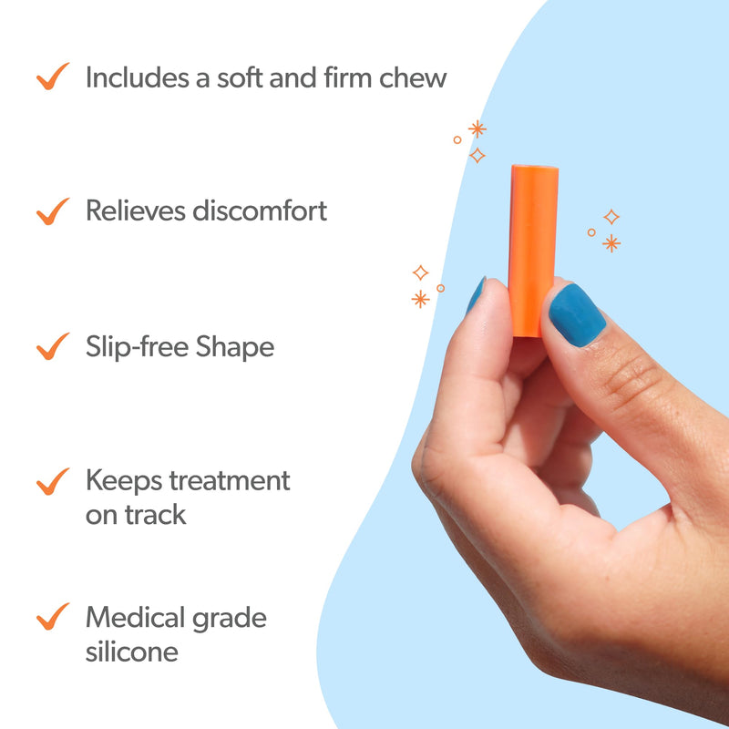 EverSmile OrthoChews and Teeth Aligner Removal Tool – Chewies for Invisalign, Byte, and Clear or Metal Braces – Medical Grade Silicone Chews to Help with Pain Relief and Seating Aligner Trays 1 Pack w/ Aligner Removal Tool