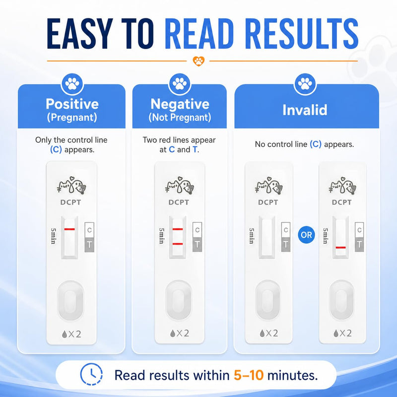 At-Home Dog & Cat Pregnancy Test Kit – Urine-Based Early Detection, Fast 5-Min Results, 98.9% Accurate, Non-Invasive & Stress-Free for Pets 1 Pack