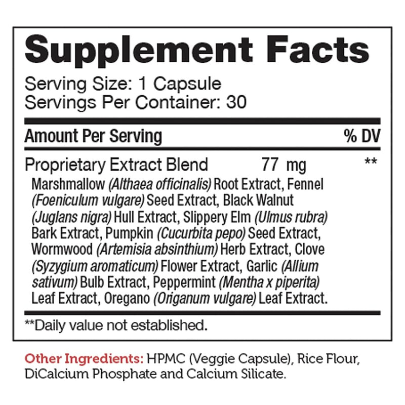 [Australia] - Zahler - ParaGuard Capsules - Gut Health Supplement - Formula has Wormwood, Garlic Bulb, Pumpkin Seed, Clove & More - Natural Support for Humans - Certified Kosher 30 count 30 Count (Pack of 1) 