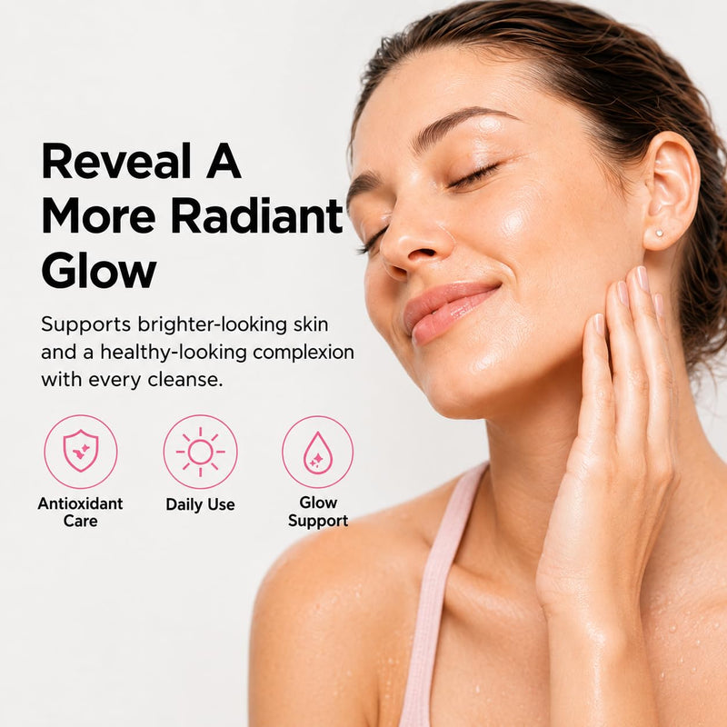 Global Beauty Care Glowing Facial Cleanser - Vitamin C Face Wash to Support Even-Looking Tone and Radiant, Brighter Skin with Niacinamide, AHA & Vitamin E, Gentle Daily Cleanser, 2.5 fl oz (1-Pack) 2.5 Fl Oz (Pack of 1)