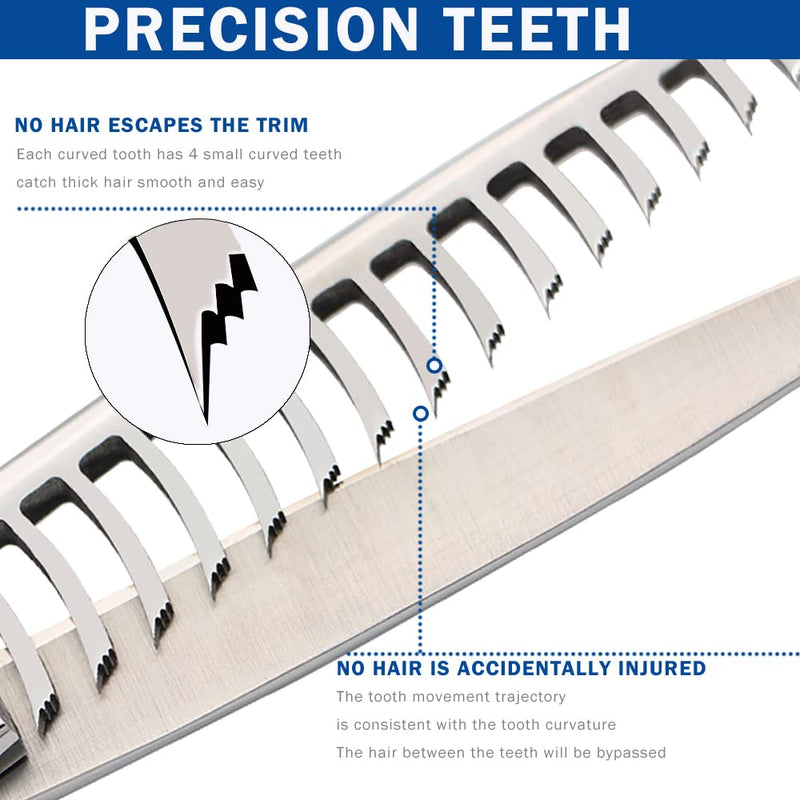 6.5" Professional Texturizing Scissors Hair Thinning Shears Cutting Teeth Shears Japanese Stainless Steel Blue