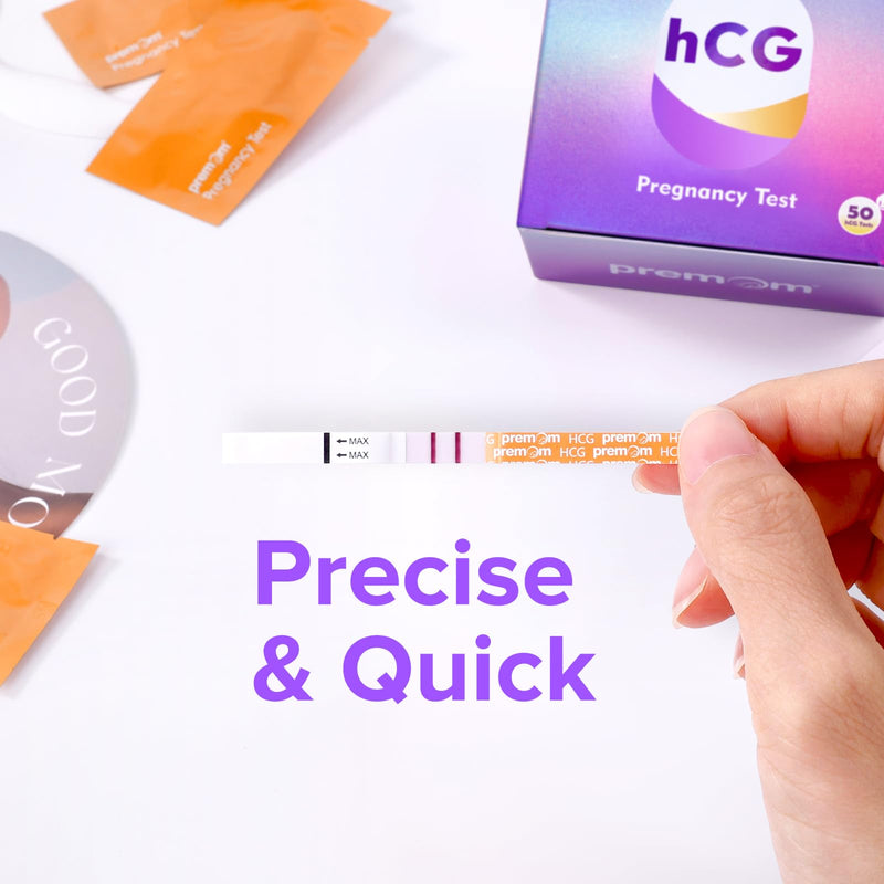 [Australia] - Premom Pregnancy Test Strips - Early Detection Pregnancy Test Kit Powered by Premom Ovulation Predictor APP (50 Count) 