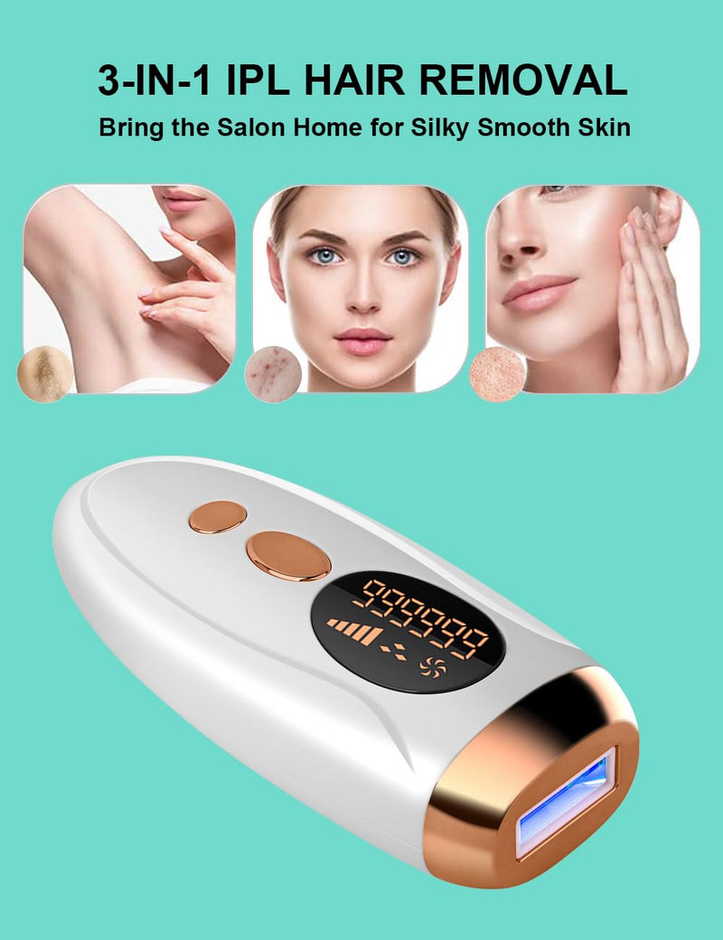 [Australia] - IPL Hair Removal,Laser Hair Removal At-Home for Women Men, 999,999 Flashes Permanent Hair Removal Device on Facial Legs Arms Bikini Line 