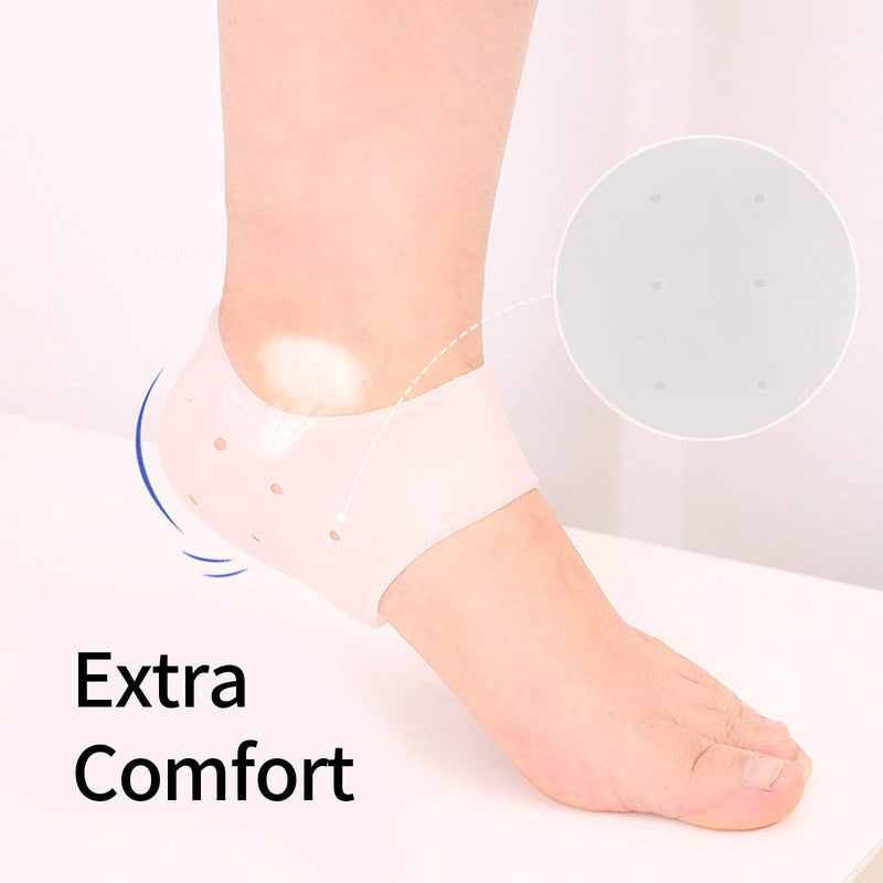 [Australia] - 2 pairs of silicone heel protection, heel socks, gel heel protection, heel wrap, adjustable, breathable, transparent 