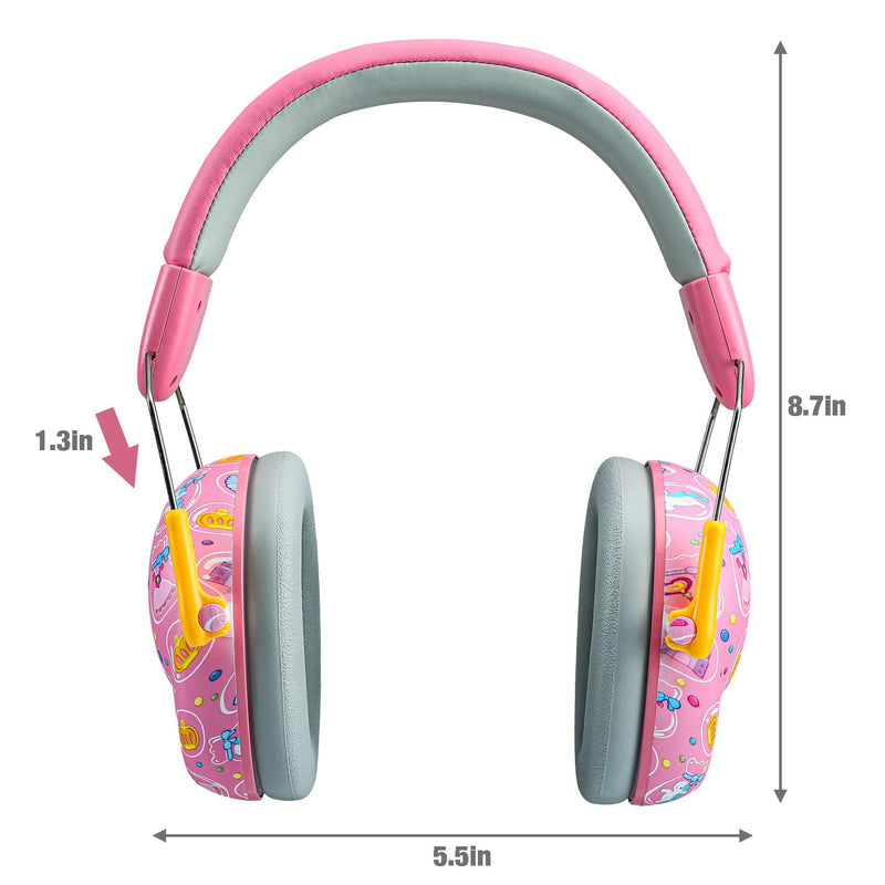 [Australia] - PandaEar Kids Ear Protection Noise Cancelling HeadPhones, NRR 28dB Hearing Protection Earmuffs for Autism, Children, Toddler Pink 