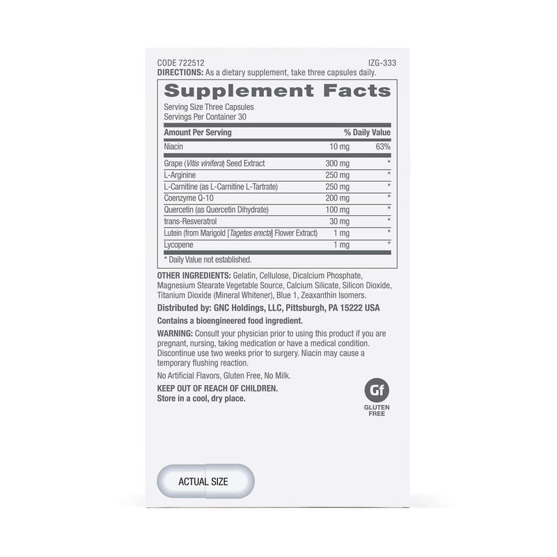 GNC Preventive Nutrition Healthy Blood Pressure Formula - 90 Capsules | Supports Healthy Blood Pressure Levels and Enhances Blood Vessel Dilation, Gluten-Free with No Milk or Artificial Flavors
