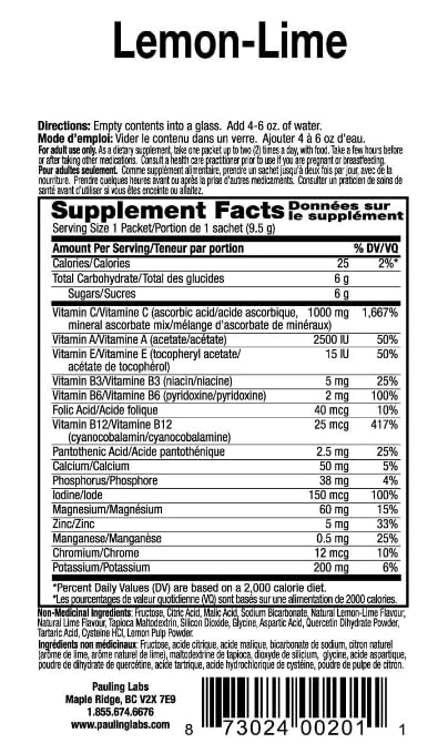 EnerVitamin C, Lemon Lime, 30 Packets/Sachets