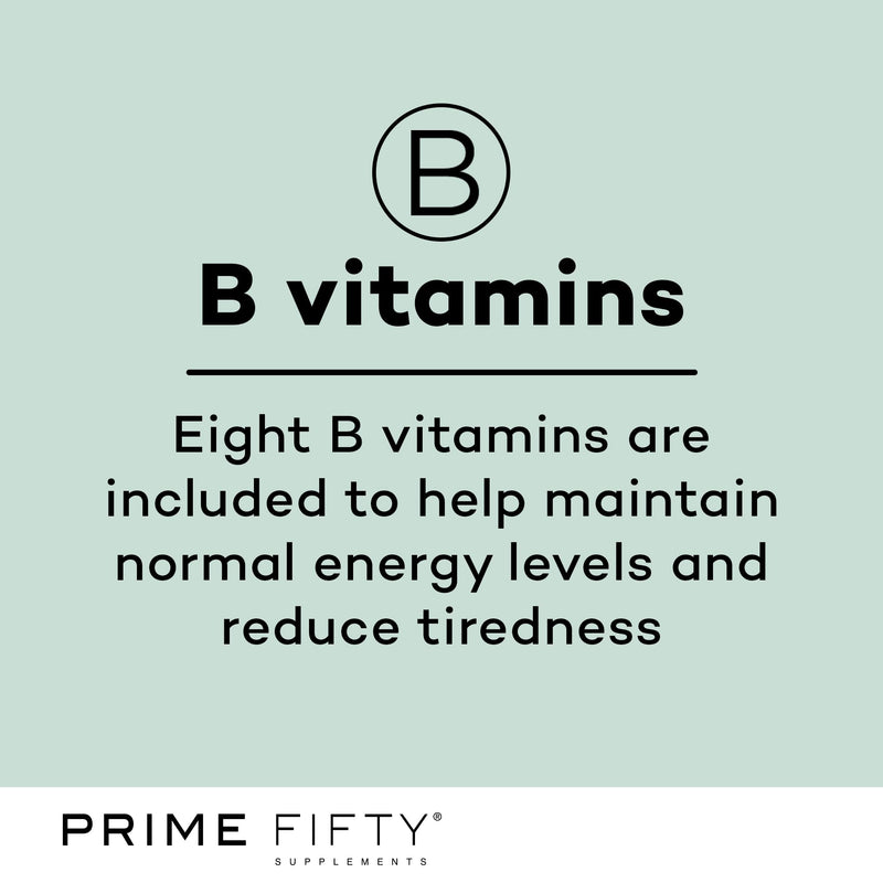 Fighting Fatigue Supplement – 28 Day Supply – Energy Tablet with Vitamin B12, Magnesium & Iron for Over 50s – Co-Enzyme & C, D & B Vitamin Tablets for Tiredness & Fatigue 28 Day Supply (Pack of 1)