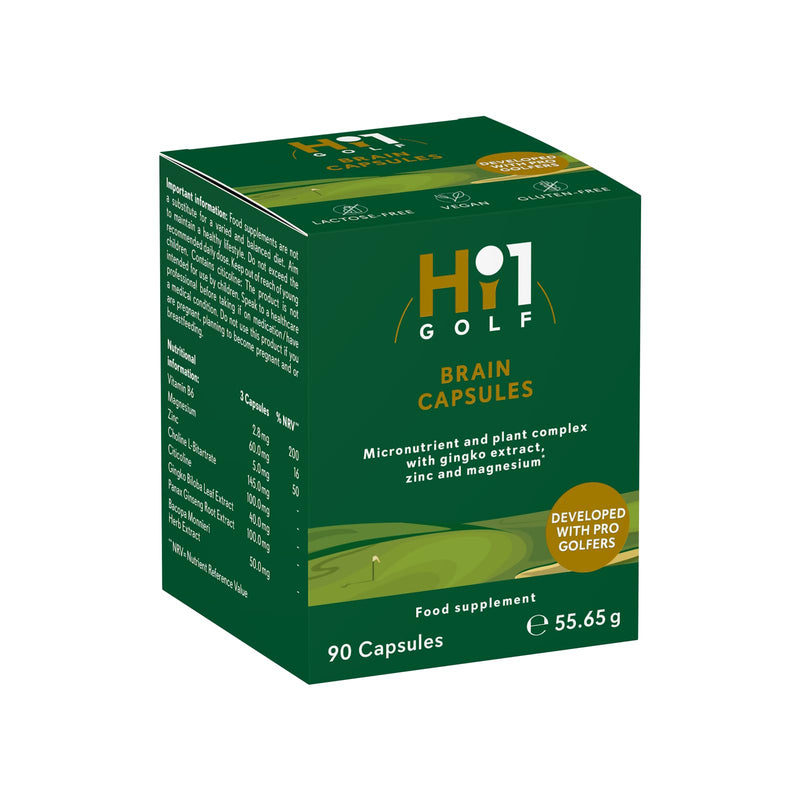 Hi1 GOLF Brain Boost – Advanced Golf Supplement, Supports Concentration & Mental Clarity for On-Course Performance & Precision with Ginkgo Biloba Extract, Ginseng Root & Magnesium – 90 Capsules