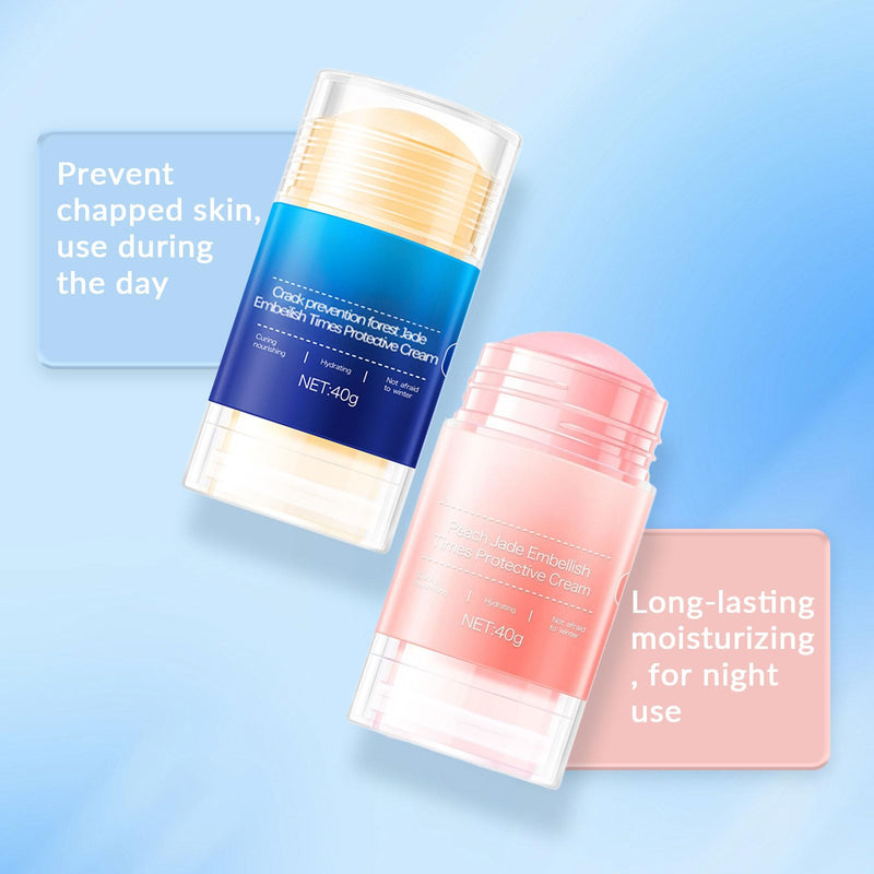 [Australia] - Crack Feet Prevention Stick, Anti Cracked Foot Cream For Dry Heels, Moisturizing Foot Balm Stick, Remove Dead Skin And Softening Dry Skin (Pink+Blue) Pink+Blue 