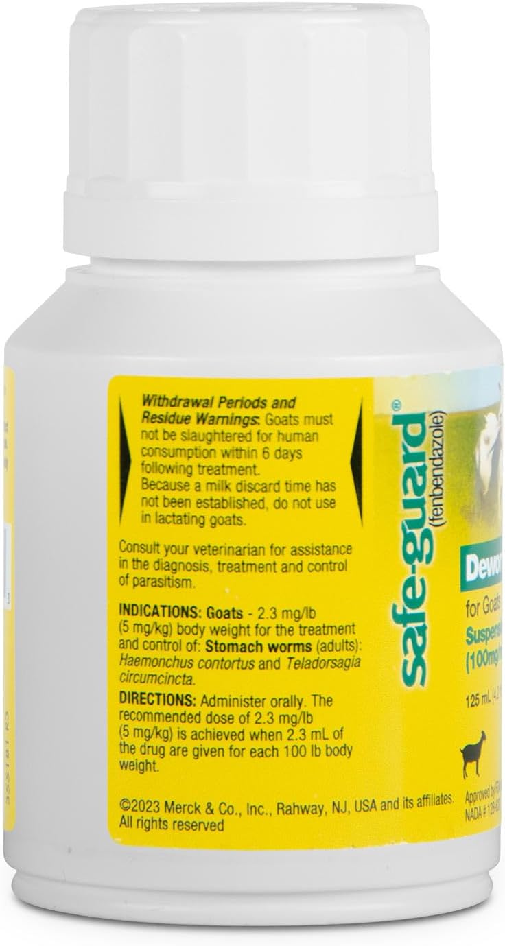 [Australia] - Safe-guard (Fenbendazole) Dewormer Liquid 125ml Merck Safe-Guard Goat Dewormer 