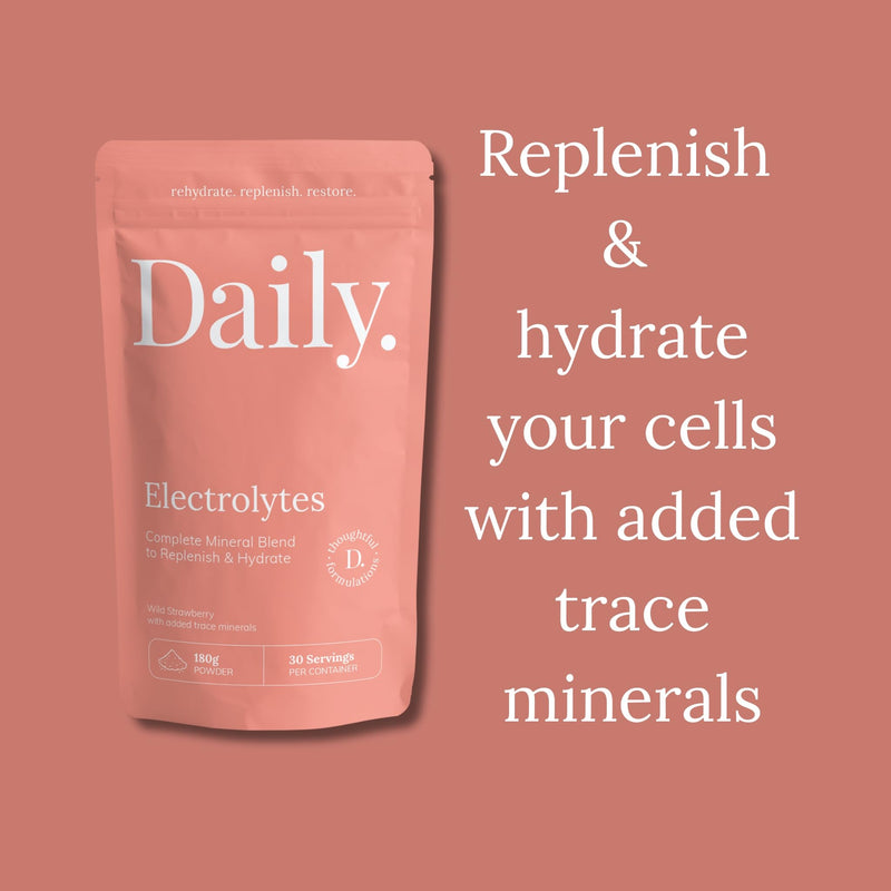 Daily Low Sodium Electrolytes Powder | Wild Strawberry | 1000mg Potassium + Magnesium + Celtic Sea Salt | Sugar-Free Keto Electrolyte Drink | Vegan Hydration Supplement for Energy, Focus & Recovery
