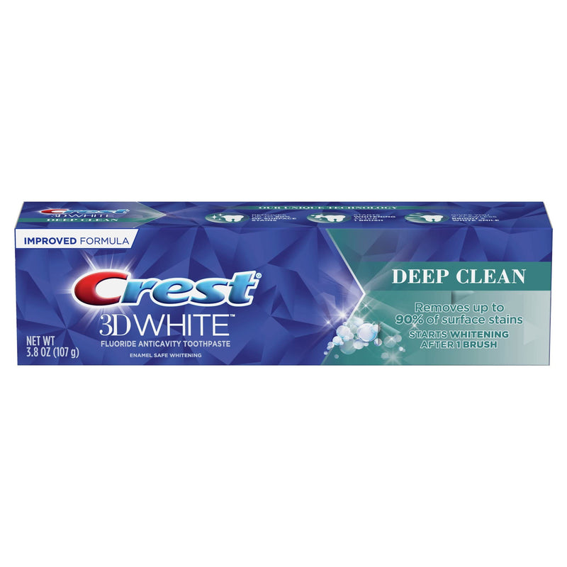 [Australia] - Crest 3D White Toothpaste, Deep Clean, Enamel Safe Whitening 3.8 oz (107g) - Pack of 2 