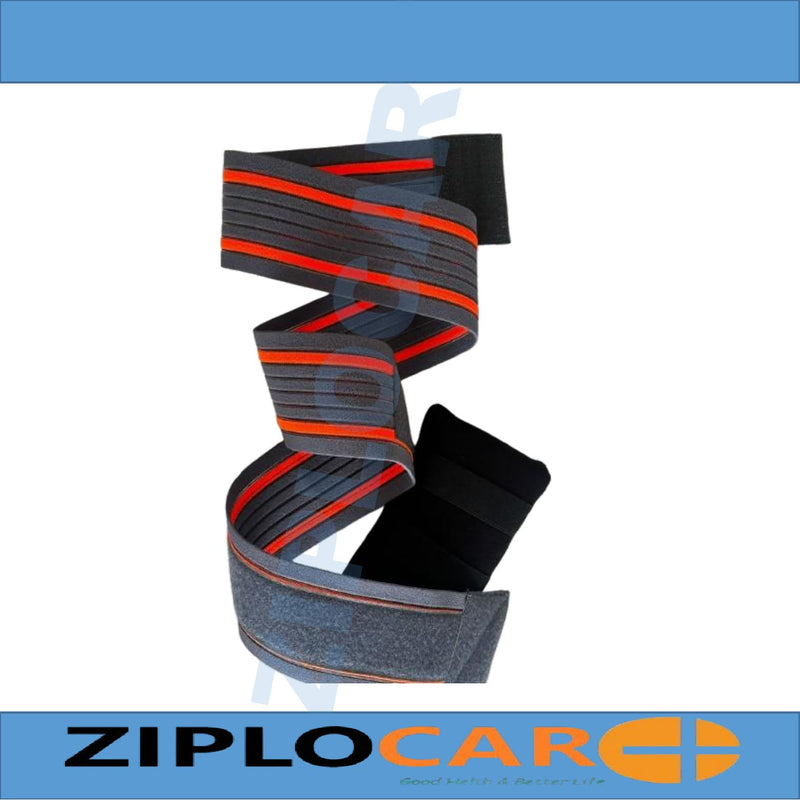 Umbilical Hernia Support Belt for Men | Adjustable Abdominal Binder | Breathable Compression Wrap for Navel Hernia, Post-Surgery Recovery & Belly Button Pain Relief (Black & Red, X-Large) Black & Red