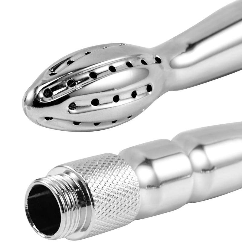 [Australia] - Shower Douche Shower Enema Shower Cleaner Enema Douche System, Handheld Water Shower Nozzle Anal Rinse Vaginal Cleaning Kit for Men Women, Silver (Aluminum) 