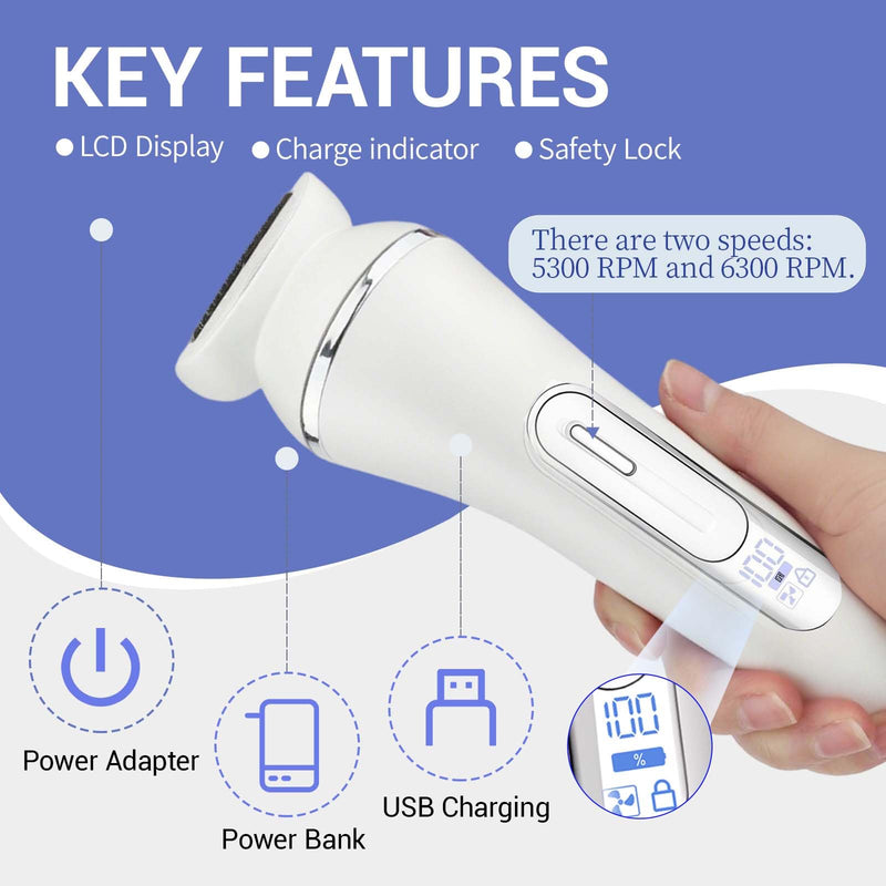 [Australia] - Electric Razors for Women Whole Body: 7 in 1 Hair Removal Kit，Rechargeable Body Shaver - Wet Dry Hair Remover - Trimmer for Lady Face Underarms Public White 