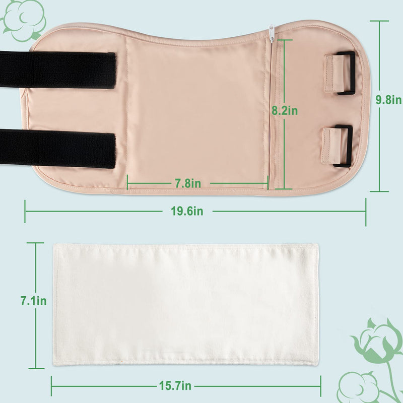 [Australia] - Castor Oil Pack, DEROWN Castor Oil Packs Wrap, Less Mess, Made of Organic Cotton Flannel & Waterproof PUL, Reusable Massage Castor Oil Pack Kit with Anti Oil Leak Design (Oil Not Included) 