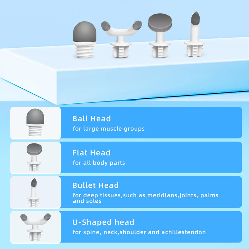 [Australia] - Mini Massager，Mini Massage Gun for Hand Therapy & Neck Shoulder Muscle Pain Relief, Quiet & Portable Soften Scar Tissue Massager, Travel & Office Use Blue 
