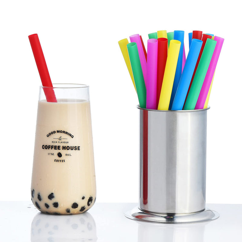 [Australia] - 100 Extra Large Plastic Bubble Tea Smoothie Straws, 1/2" Wide X 8 1/2" Long Boba Straws 12mm Extra Wide 
