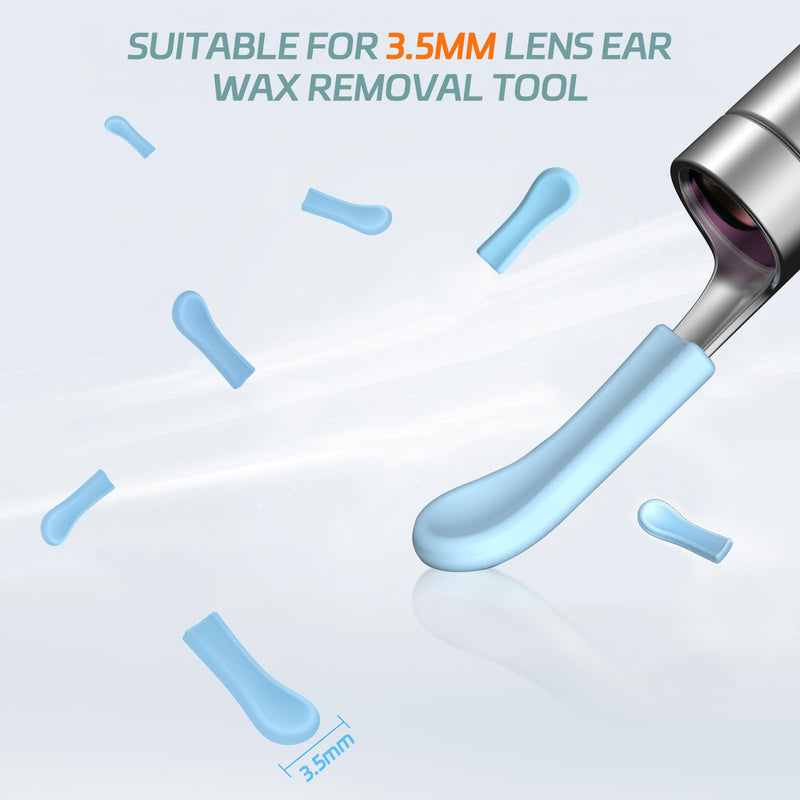 [Australia] - Ear Wax Removal Replacement Tips for Ear Camera, 30 Pieces Replacement Tips Ear for Wet/Dry Ear Wax Cleaning - Ear Spoons Accessories Set for Teens Adults Ear Wax Removal Endoscope Blue 