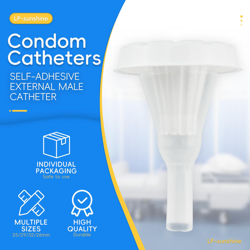 [Australia] - 20 Silicone Condom Catheters, Self-Sealing Set, Gel Extended Adhesive Condom External Catheters, Day and Night Use, Quick and Easy Drainage, No Backflow, No Leakage + Sticky (+Sticky/29mm/1.14inch) +Sticky/29mm/1.14 Inch 