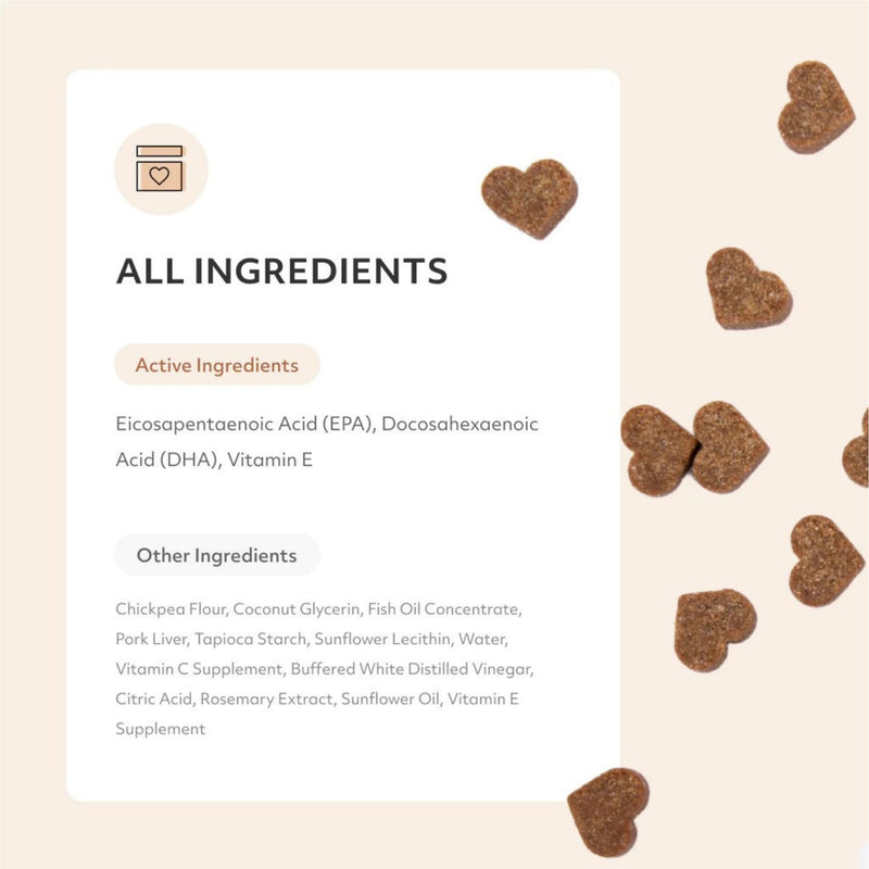 Reggie Evening Skin + Coat Supplements for Dogs | Relieves Itchy/Dry/Flaky Skin & Shedding | Made in The USA, Vet-Approved & Ideal for All Ages, Breeds, and Sizes - 60 Soft Chews - PawsPlanet Australia