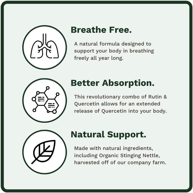 [Australia] - Allurtica | Herbal Supplement with Quercetin and Stinging Nettle | Seasonal Support for Adults & Kids | Non Drowsy | 120 Capsules 120 Count (Pack of 1) 