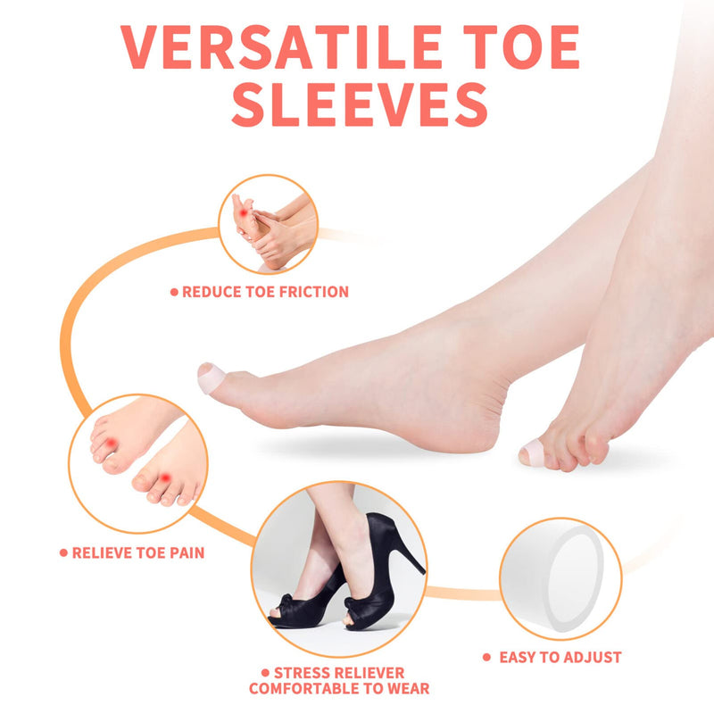 [Australia] - Rosenice Gel Toe Caps Pain Relief 5 Pairs (White) 