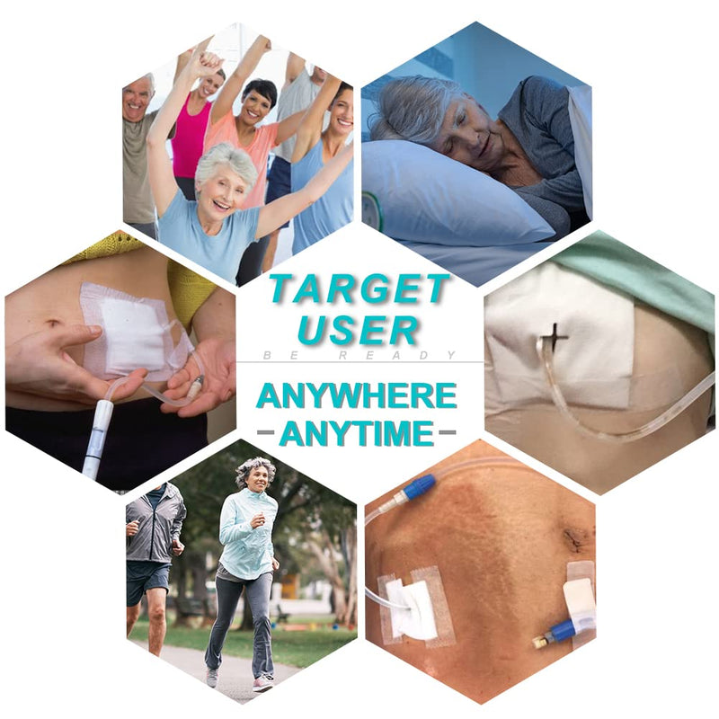 [Australia] - Breathable Peritoneal Dialysis Belt Mesh PD Catheter Holder Feeding Tube Supplies Peg Tube J Tube Accessories for Stomach Women Men Black X-Large (Pack of 1) 