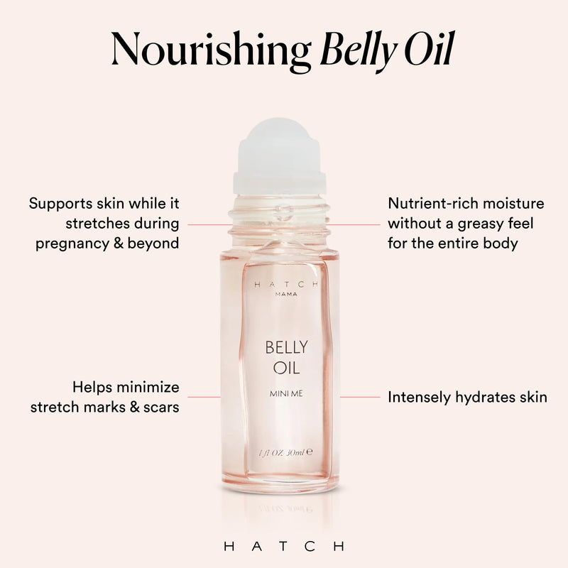 [Australia] - HATCH Belly Oil, Pregnancy & Postpartum Skincare for Stretch Marks, Quick-Drying for Full Body & Soothes Irritation, Plus Vegan, Clean & Plant-Based, 1 Fl Oz 1 Fl Oz (Pack of 1) 