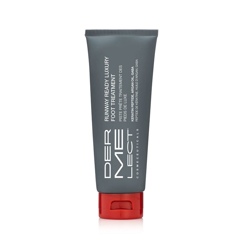 Dermelect Runway Ready Luxury Foot Treatment - Rich Peptide Cream with Argan Oil, Shea Butter & Hyaluronic Acid for Dry, Rough, Chapped Feet, Smooths and Revives Cracked Heels, 3.5 oz