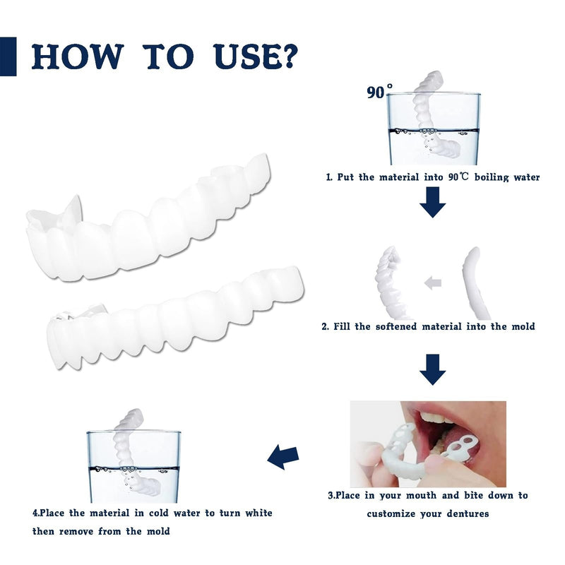 [Australia] - 2 PCS，Temporary Adjustable for Men and Women Nature and Comfortable to Confident Smile 
