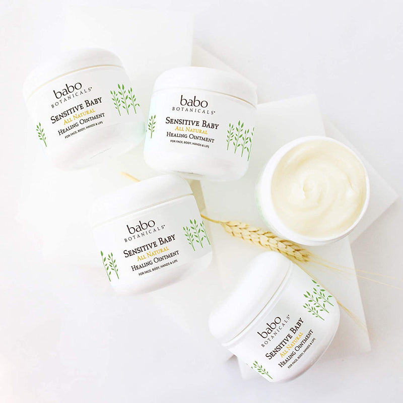 [Australia] - Babo Botanicals Sensitive Baby Fragrance-Free All Natural Healing Ointment - 99% Organic & 1% Colloidal Oat - Steroid-Free - NSF Certified - for Eczema, Irritated/Itchy Skin - Face, Body, Diaper Area New Packaging 