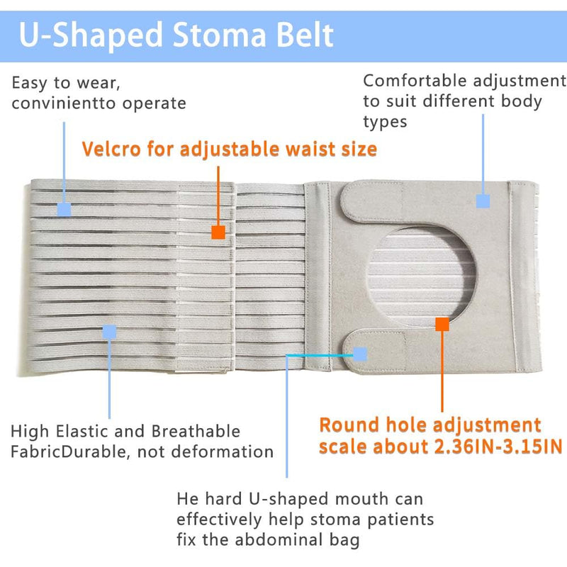 [Australia] - Ostomy Belt, Adjustable Stoma Support Belt Portable Ileostomy Colostomy Belt,Universal Ostomy Belt Helps Protection Ostomy Bag Medium 
