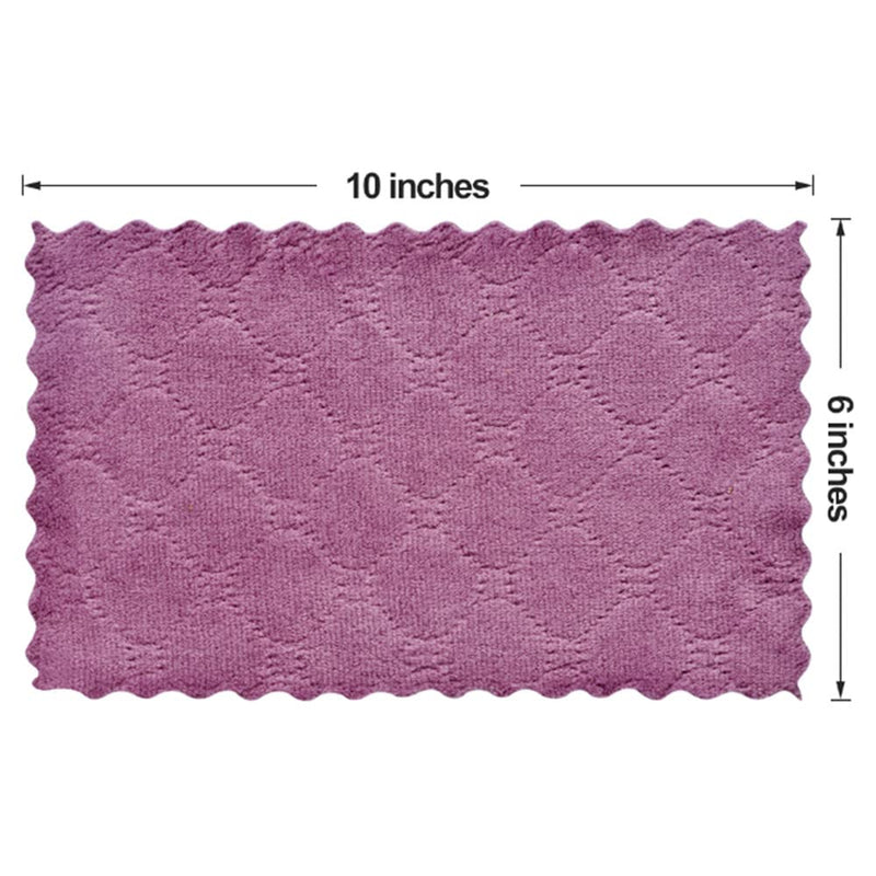 [Australia] - 12PCS Kitchen Towels Dish Towels, Multipurpose Reusable Dish Cloths, Double-Sided Microfiber Cleaning Rags for Furniture, Car, Tea, Bowl, 10x 6 inch 