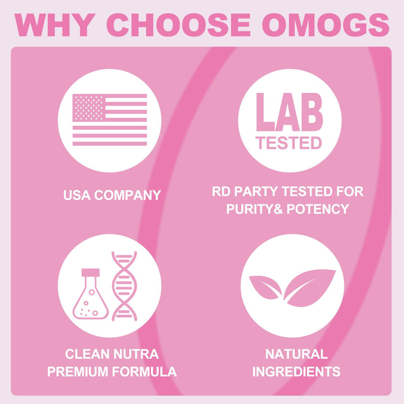 OMOGS Hydrolyzed Collagen Peptide Powder with Prebiotics, Vitamin C & Cranberry Extract，Support Hair, Skin, Nails, Bones, Digestive & Urinary Tract Health, Easy Dissolve, Non-GMO, for Women & Men.