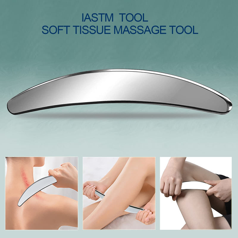 BYYDDIY-3 in 1 Stainless Steel-304 Muscle Scraper Tools Set,Scraping Massage Tools for Physical Therapy,Derma Edge & GuaSha Massage Scraper Tool
