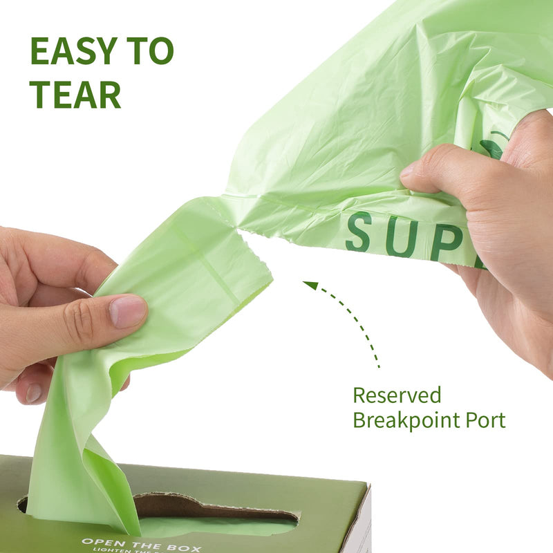 [Australia] - SUPERBIO 1.6 Gallon Compostable Handle Tie Food Waste Bags, 50 Count, 6 Liter, Small Bags for Countertop Bin US BPI & Europe OK Compost Home Certified 1.6 Gallon, 50 Count 