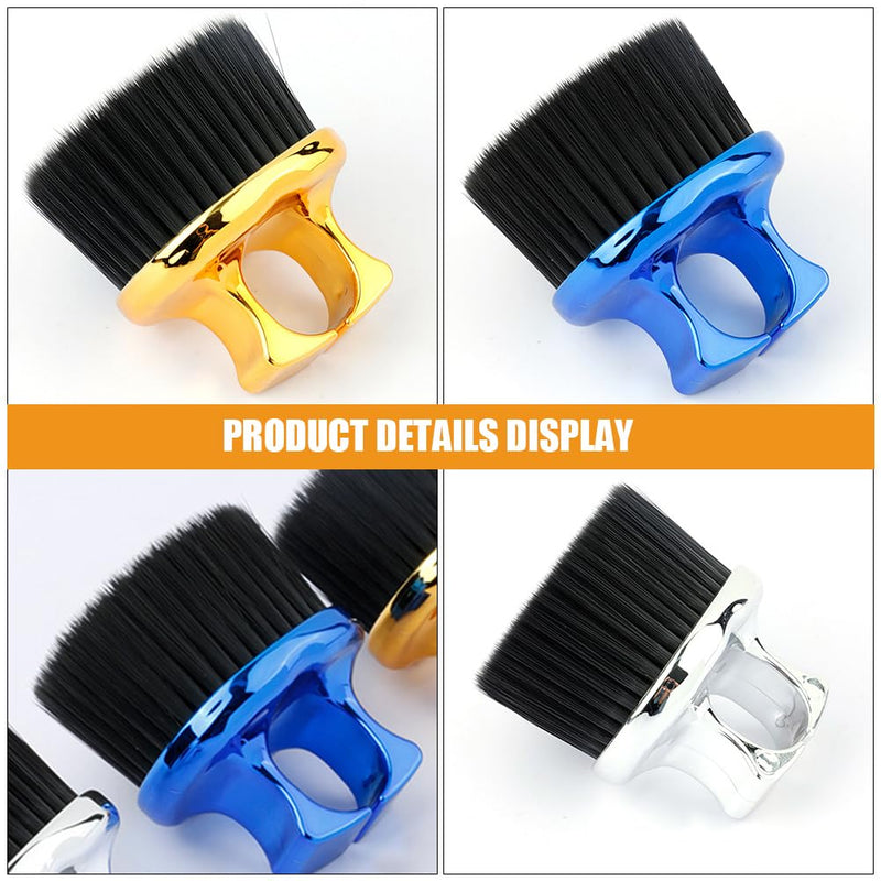 Mustaches Neck Duster Brush: 3pcs Barber Face Cleaning Hairbrush Beard Brush, Finger Brush for Barbers Men Beauty Salons Home Use