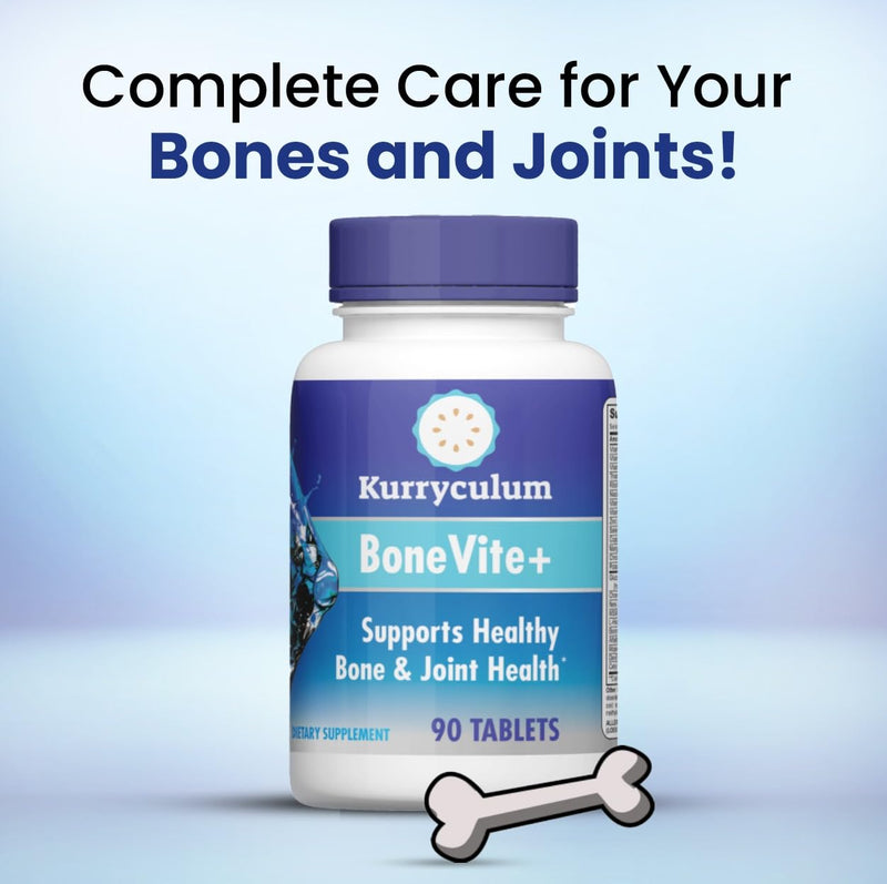 BoneVite+ Glucosamine Chondroitin MSM - Bone & Joint Wellness with Green Lipped Sea Mussel, Devil's Claw & Boron - Knee Hip Back Wellness - Non-GMO Gluten Free - 90 Tablets
