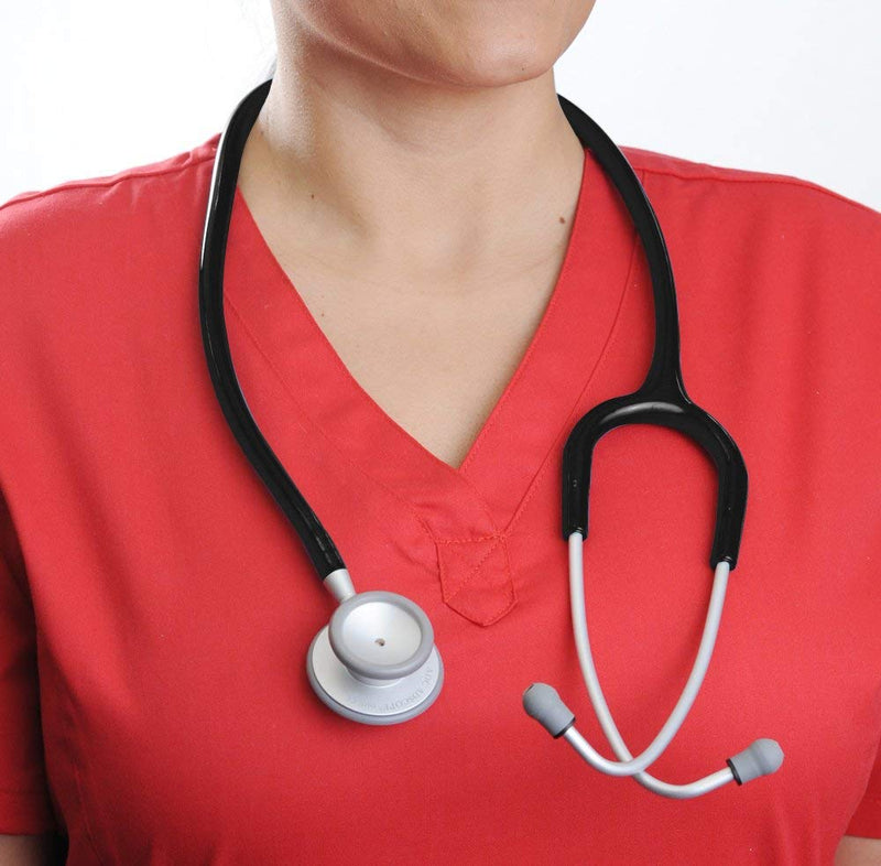 [Australia] - ADC 619CHM Adscope Lite Model 619 Ultra Lightweight Clinician Stethoscope with Tunable AFD Technology, Champagne Finish with Black Tubing 