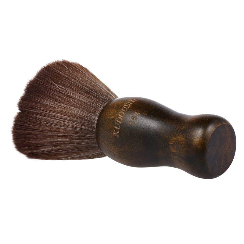 [Australia] - Anself 2pcs Neck Duster Brush, Natural Fiber Wooden Handle Cutting Kits Salon Hair Removal Brush Broken Hairbrush 