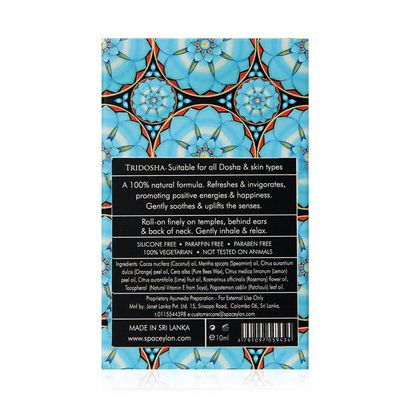 [Australia] - SPA CEYLON Happy Uplifting Balm Roll On | Naturally Refreshing & Revitalizing | Vegetarian | Ideal for All Skin Types 