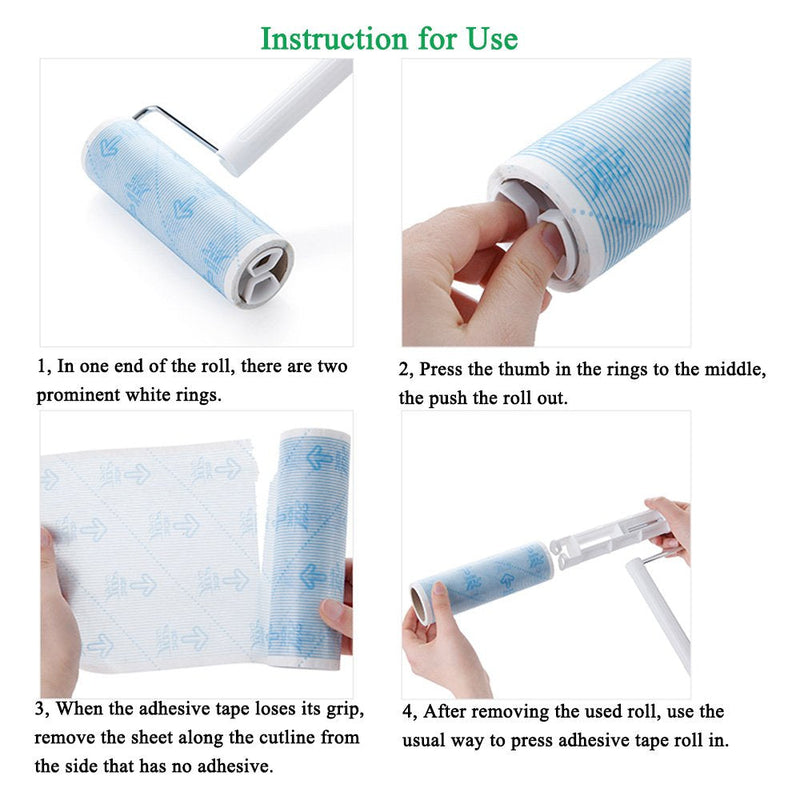 [Australia] - Pet Hair Lint Roller Refills Pet Hair Removal Refills, Japanese UNIKON 802 Sticky Mop Refill 90 Sheets(3 Packs) White 3 lint roller refills 