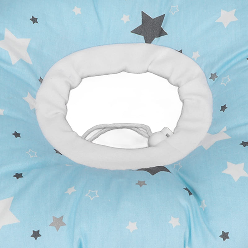[Australia] - Piercing Pillow, Donut Pillow, Light Blue Star Pattern Pressure Ear Sore Pillow Ear Hole Piercing Pillow for Side Sleepers 