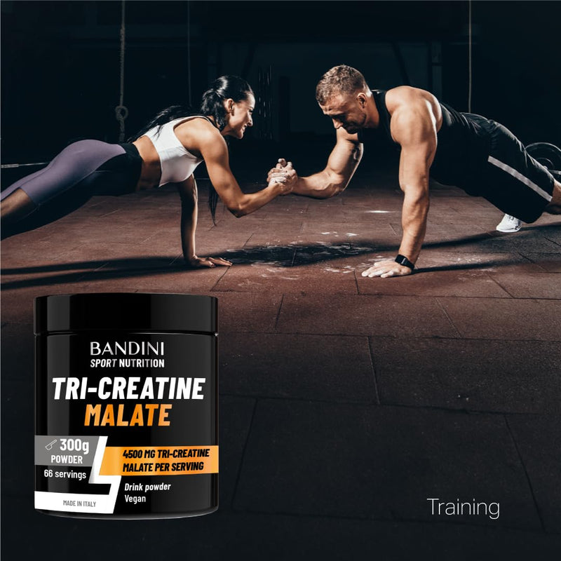 Bandini® Tri-Creatine Malate Powder | 4500 mg CM3 Triple Creatine Compound | Enhanced Performance in High-Intensity Workouts | Strength & Endurance | Soluble Formula 300g, unflavoured