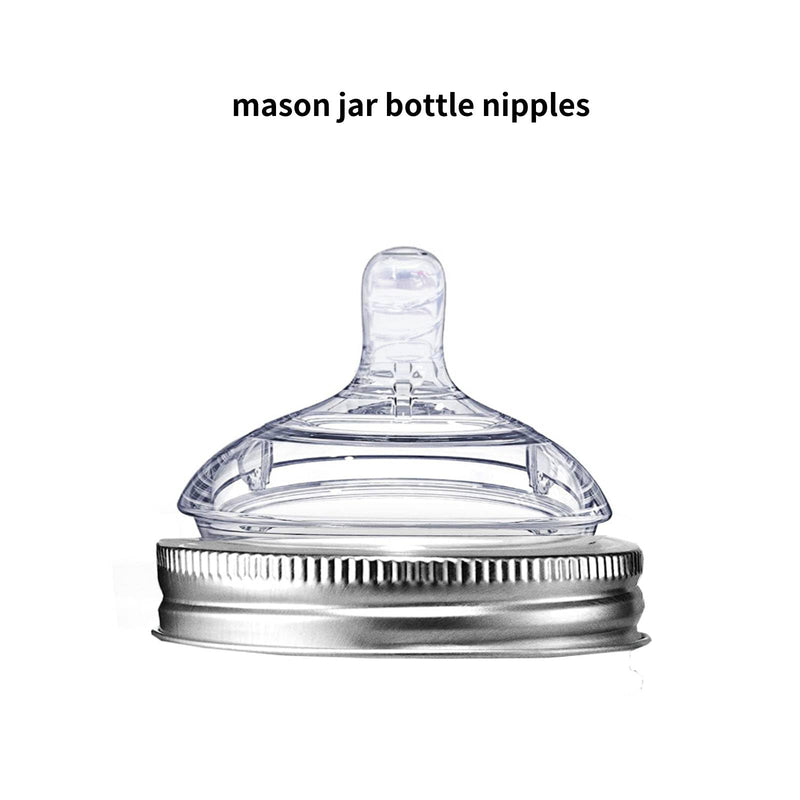 Mason Jar Bottle Nipples, Pacifier Mason Can Lid BPA Free Baby Bottles Nipples Lid Suitable for 7cm Mason jar, Turn Any Mason Jar into a Baby Bottle