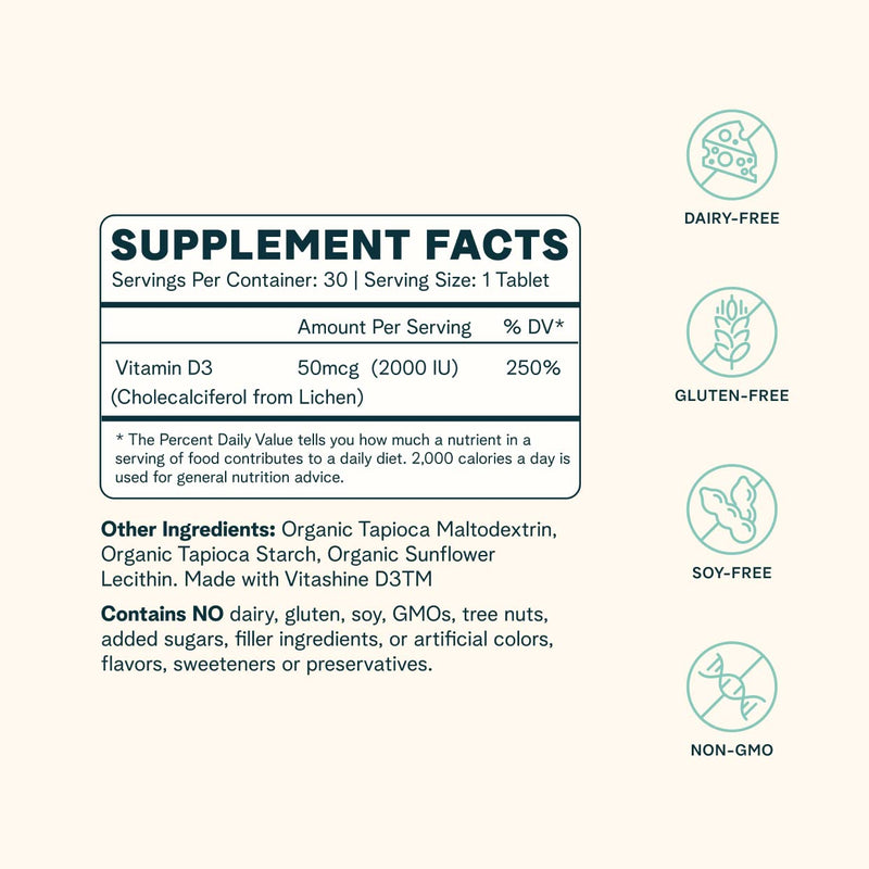 Ora Organic Vitamin D3 2000IU & Turmeric Curcumin Bundle: Vegan Vitamin D from Lichen for Bone Health, 30 Vegan Tablets + Pure Turmeric and Black Pepper Extract - 90 Tablets